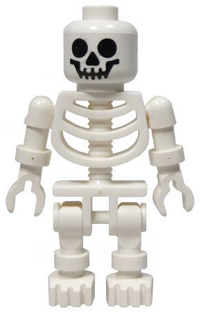 Минифигурка Lego  Castle Skeleton - Standard Skull, Floppy Arms gen001 U